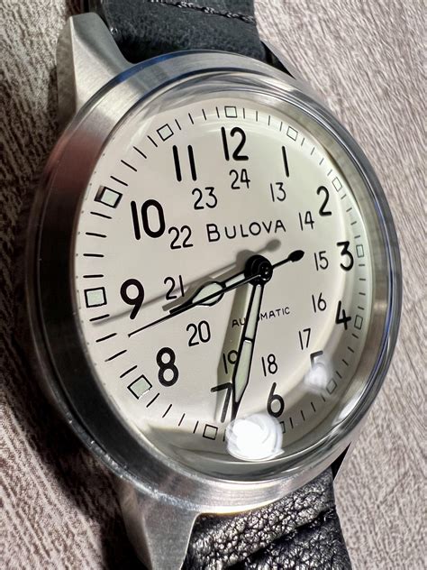 replica bulova military watch|bulova hack watch ivory dial.